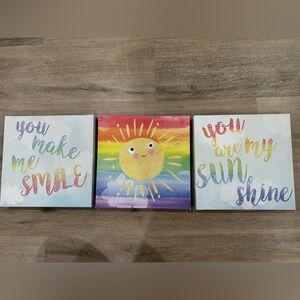 Colorful Inspirational Wall Art Set
